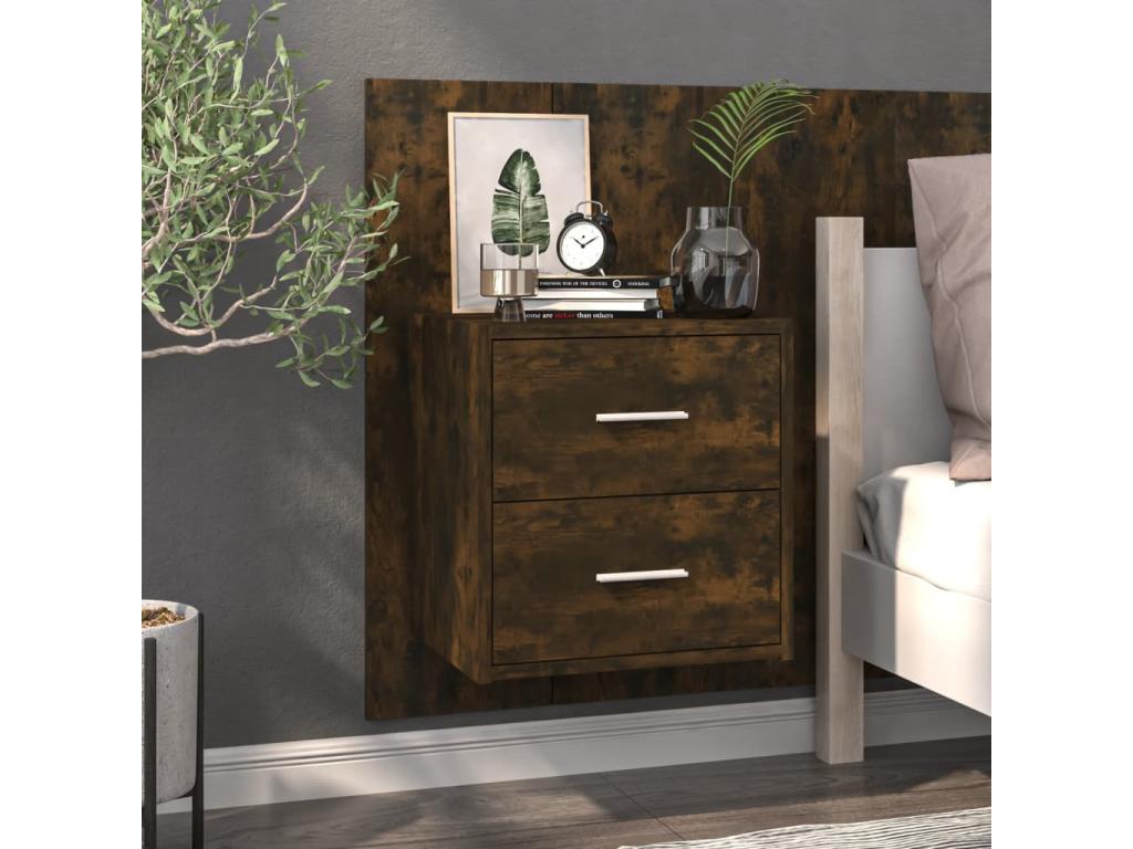 Table of chevet Wall-mounted Oak Smoked IJRX81255