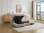 Sofa d'angle gauche Luxameub électrique with rangements in Fabric Beige PINPAI BHDJ79265