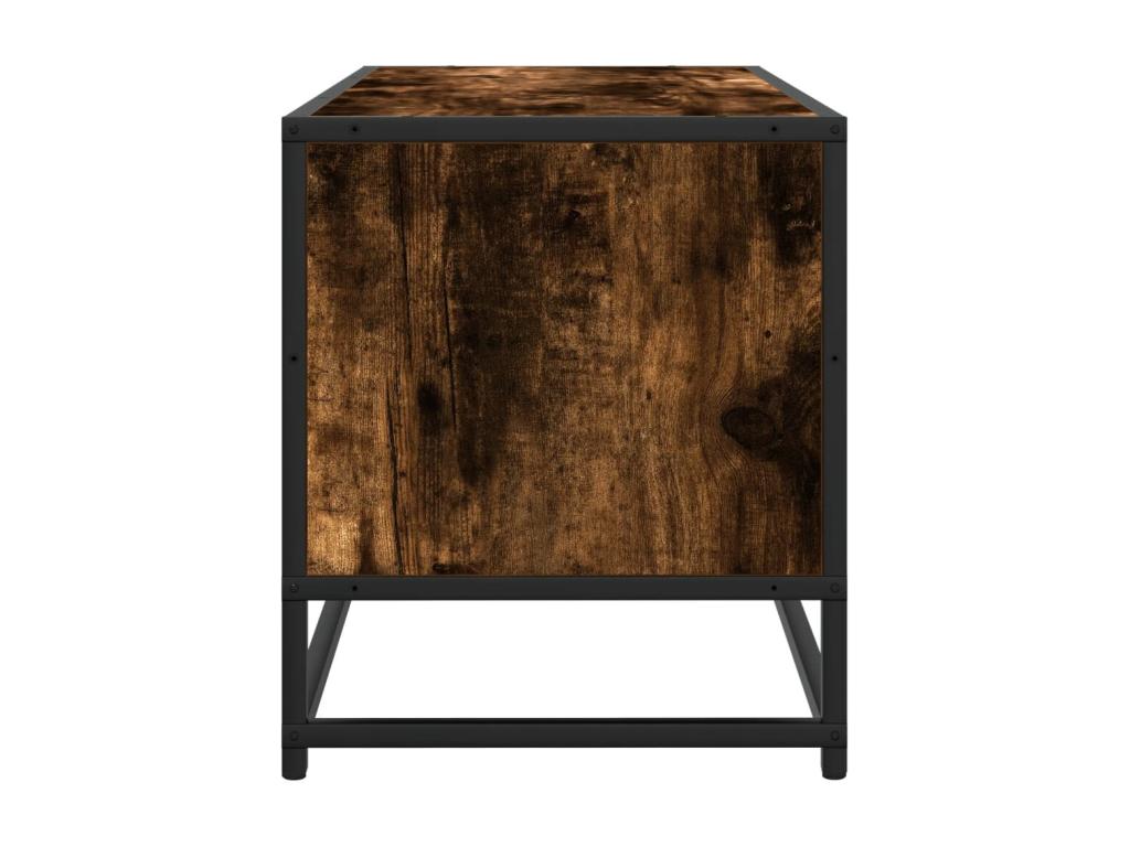TV stand Oak Smoked 80x34.5x40 cm bois d'ingénierie and Metal TPJC12510