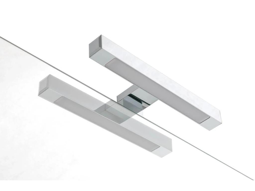 Mobenze grey bathroom vanity unit with 2 drawers and Mobenze LED mirror, 100cm wide, DNQA26579