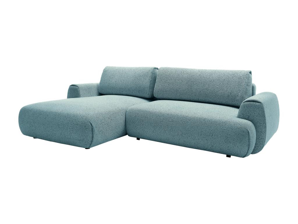 Sofa d'angle gauche Sofa-bed in Fabric texturé Blue Luxameub POLX13709