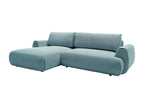 Sofa d'angle gauche Sofa-bed in Fabric texturé Blue Luxameub POLX13709