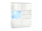 Sideboard Intégralement Laqué White hxlxp 123x103x38 LED UPKA17240