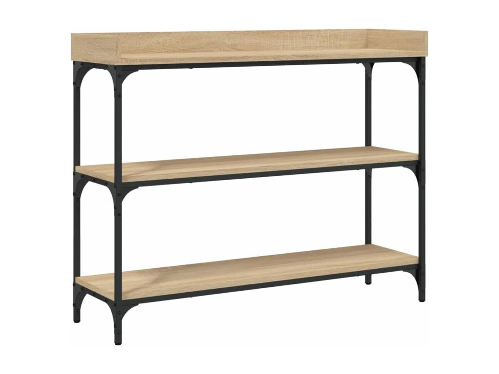 Table Console table with Shelves Oak Luxameub 100x30x80 PIBA76615