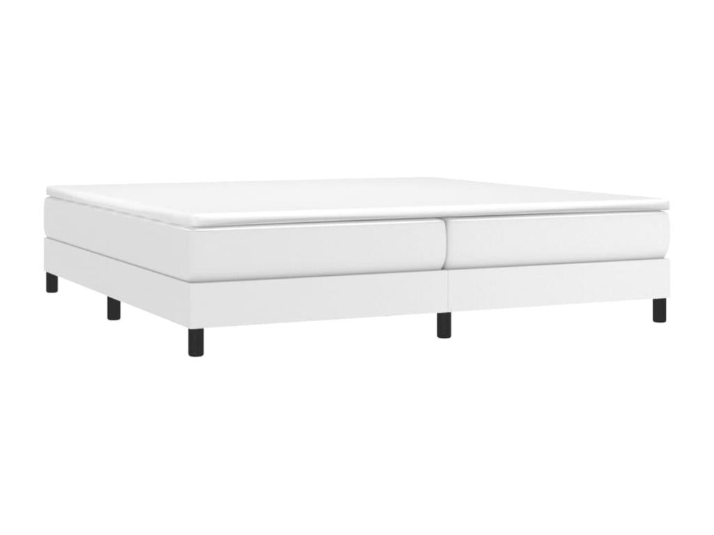 Bed frame without Mattress White 200x200 cm Faux leather VHQS71405