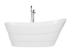 Cosymeub 170 cm x 73 cm Freestanding Bathtub White CXGY44382