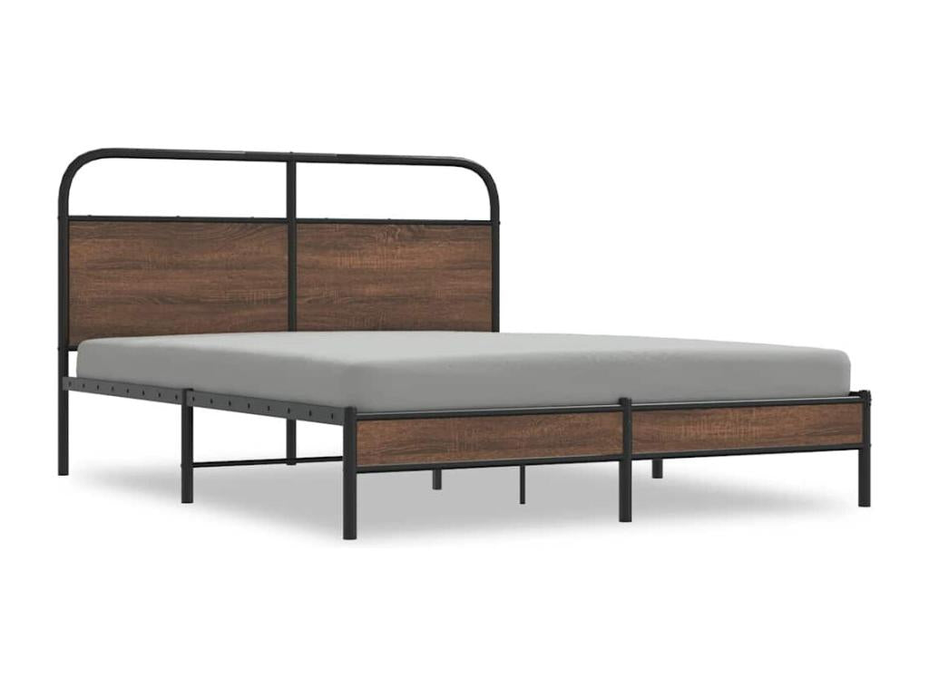 Bed frame without Mattress 150x200 cm Oak Brown CVYZ33687