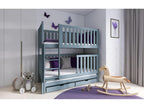 Mobenze BB004 Bunk Beds 90x190 cm Grey JAZQ56827