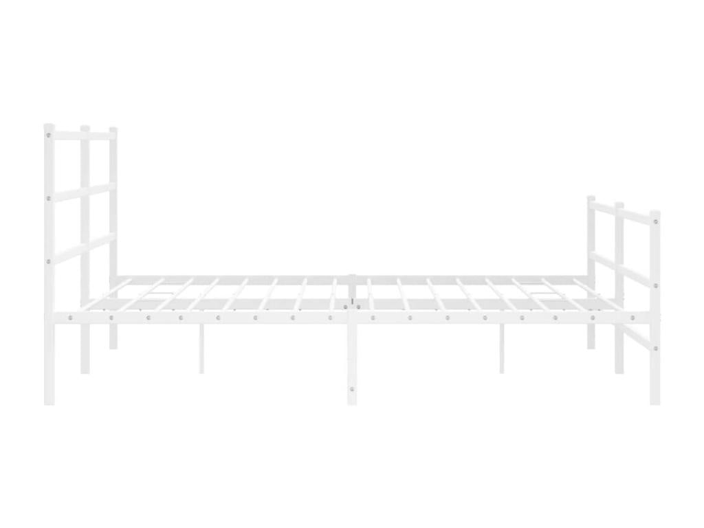 Bed frame Metal without Mattress and pied of Bed White 200x200 cm UXDA95971