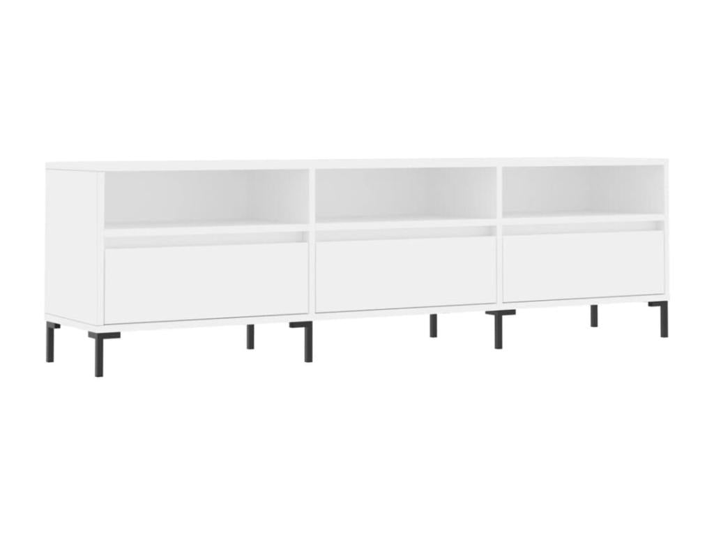 TV stand White 150x30x44.5 cm bois d'ingénierie WAHA09654