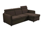 Sofa d'angle Luxameub 127 Brown Fonction of couchage Box of literie 220x140x84cm MDSM39857