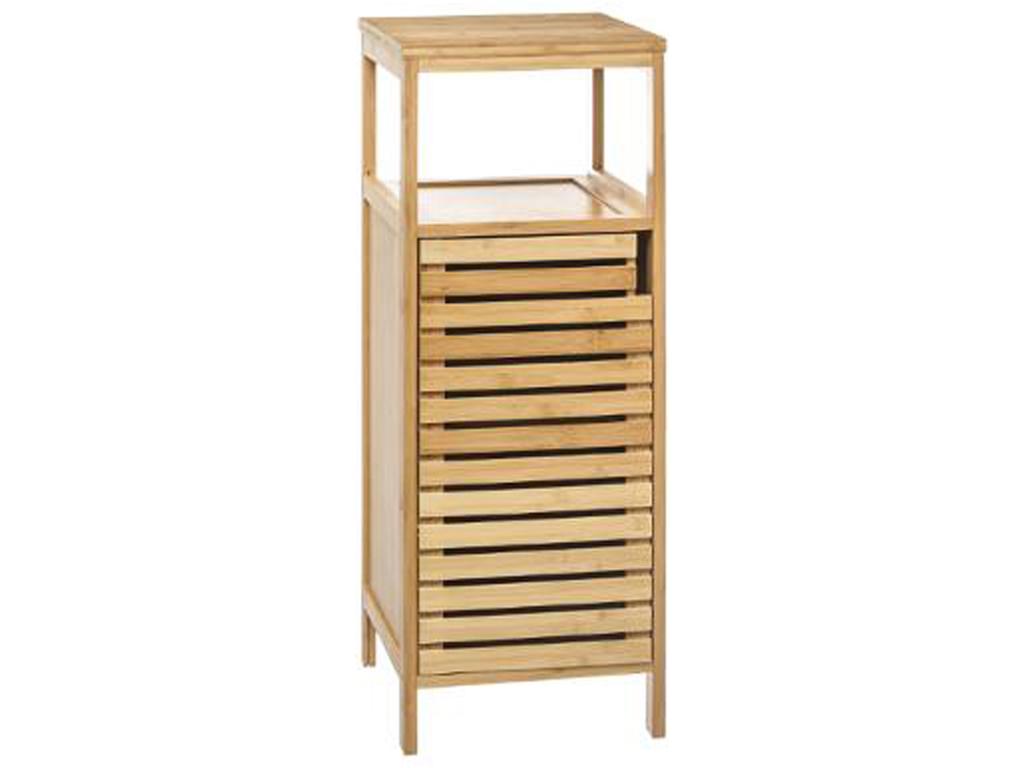 Low cabinet with 1 door in natural Mobenze - Dimensions: W 30 x D 30 x H 78.5cm GNWS91890