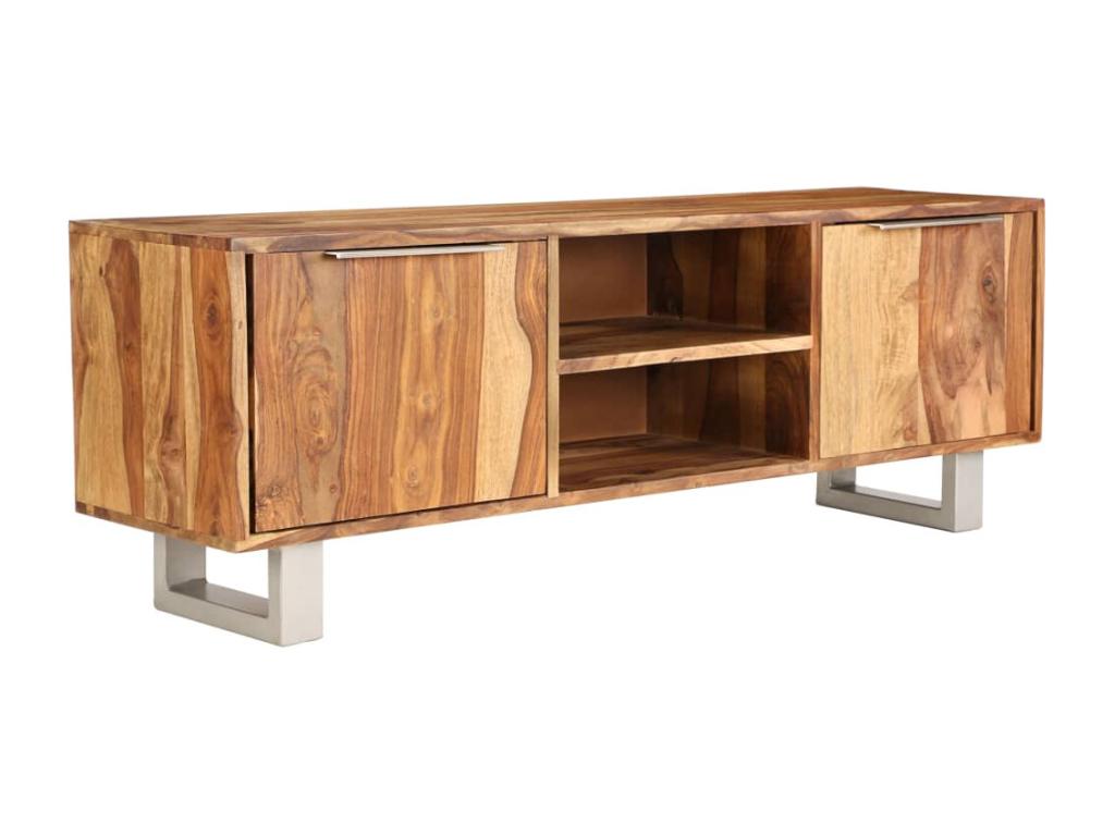 TV stand Mobenze of Sesham Solid with finition miel 118x30x40 cm AODT52558