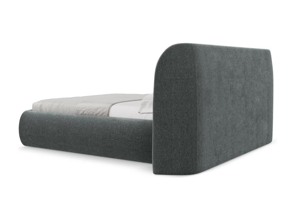 Chenille fabric storage bed 180x200 - graphite - Mobenze FGXV74542