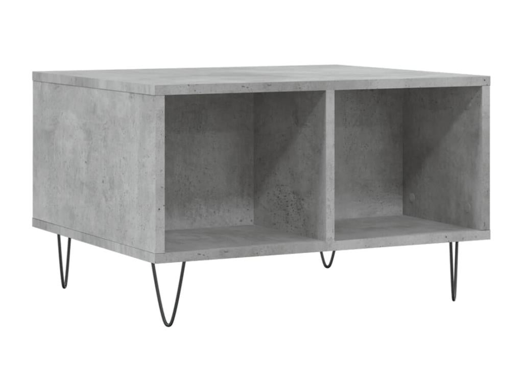Coffee Table Gray béton 60x50x36.5 cm Bois d'ingénierie YKTA59905