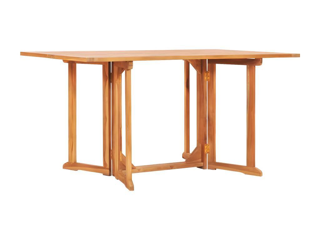Luxameub PINPAI - Table Foldable of Garden Luxameub 150x90x75 cm Bois teck solide UVZD85150