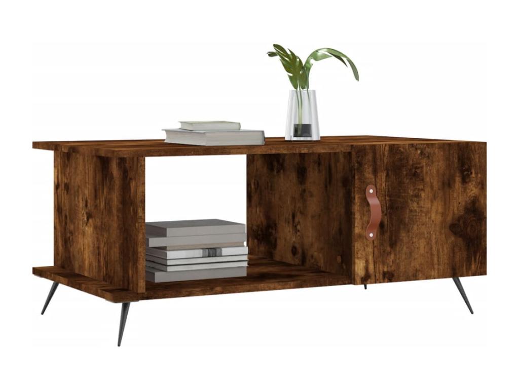 Coffee Table Oak Smoked 90x50x40 bois d'ingénierie EUKD71328