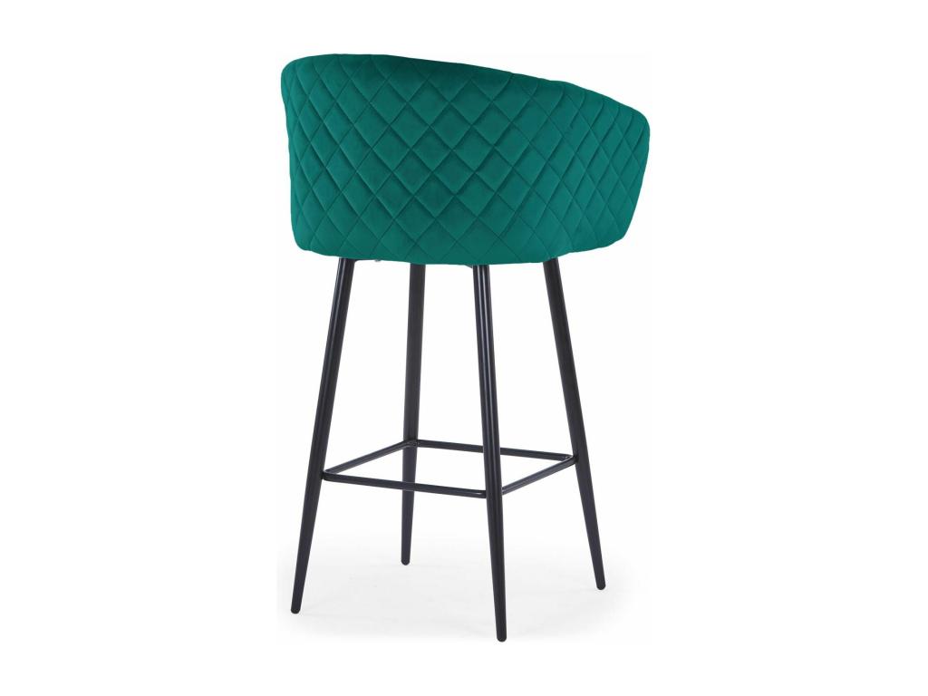 Set of 3 Chairs of bar Luxameub Velvet Green UTAK02179