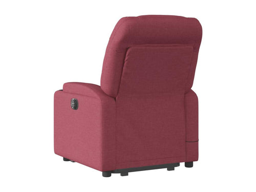 Electric Massage Recliner Chair, Burgundy Red Fabric ZWRV97883