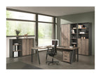 3-drawer office storage unit in black and aged oak - PINPAI Luxameub SFNB80577