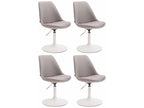 Set of 4 Chair salle Dining - Fabric / Metal - Gray - Luxameub RGMN35378