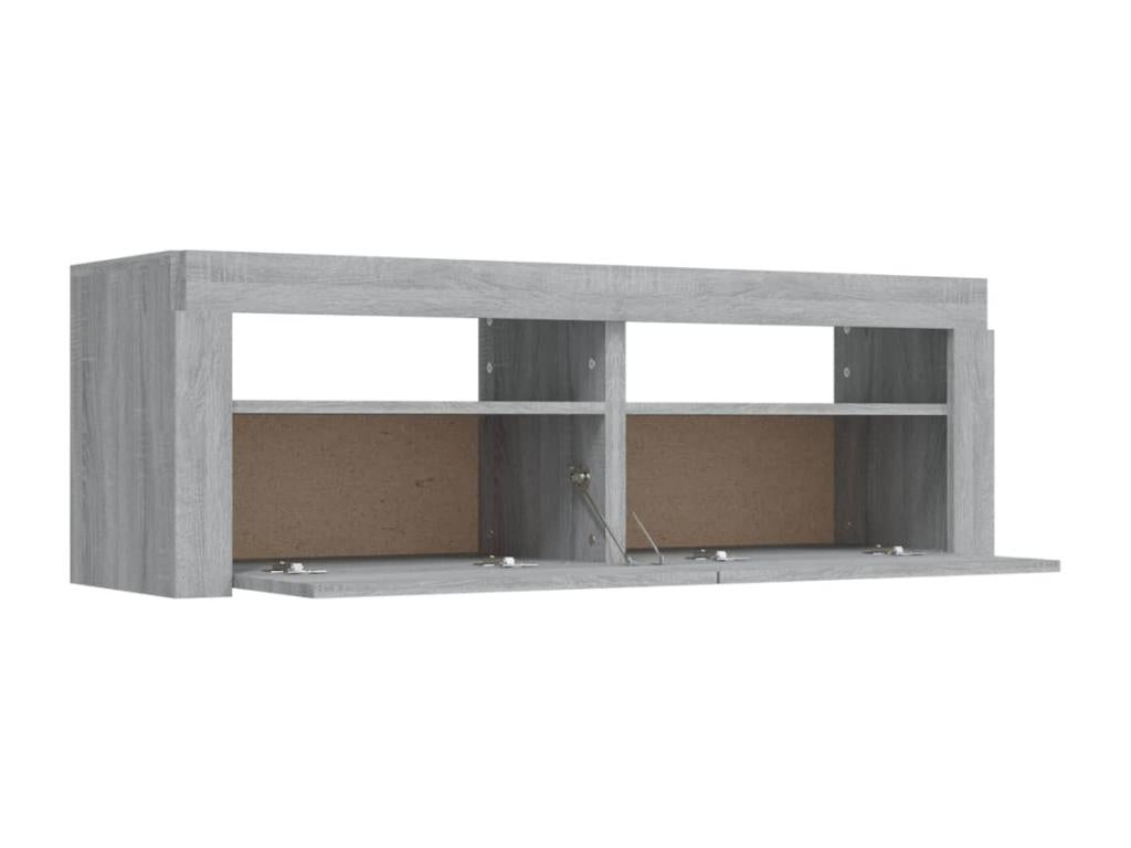 TV stand with Luxameubères LED lighting, grey, 120x35x40 cm, AHEM18762