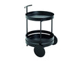 Cosymeub black metal kitchen trolley - diameter 42 x height 62 cm YUKI14715