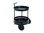 Cosymeub black metal kitchen trolley - diameter 42 x height 62 cm YUKI14715