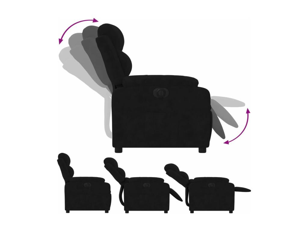Armchair inclinable électrique Black Velvet XCHH45668