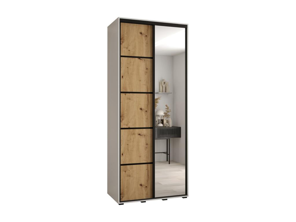 Luxameub 5 Sliding Door Wardrobe 235.2/100/60 2 Doors White/Luxameub/Black KNEF50538