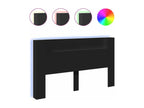 Wardrobe Headboard with LED Black 180x16.5x103.5 cm RHTJ23754