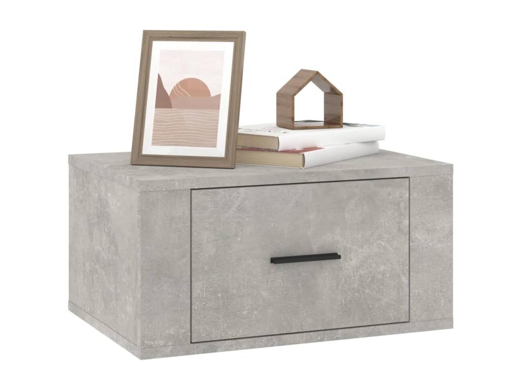 Table of chevet Wall-mounted Gray béton 50x36x25 cm DOXO66206