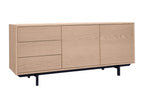 TV unit in Mobenze oak finish with closed storage, 160 cm wide, Mobenze NVPS62074