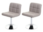 2x Chair of salle Dining Chair pivotante Luxameub simli Cuir Luxameub - Luxameub-Gray ZJVS34505