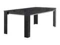 Luxameub - Table 190x90cm Effet Marbre Anthracite Finition Argent KXJM49848