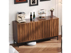 Sideboard with 3 Drawers and 2 Doors - 150x40x80 cm - Mobenze - Effet Oak grainé Dark - Brown UIJU91167
