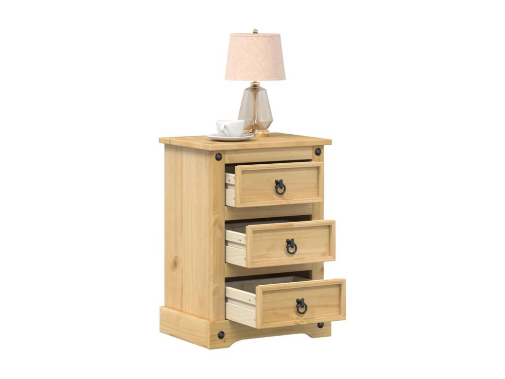 Table of chevet Luxameub 45x35x64 cm bois of Pine Solid JCAC73275