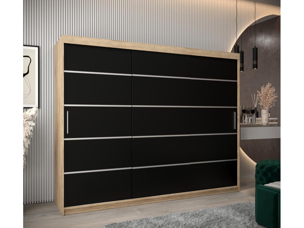 WARDROBE Luxameub 1 DOORS COULISSANTES 200/250/62 3 Doors Luxameub/Black JPPZ60871