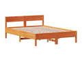 Bed frame and Headboard cire Brown 120x200 cm bois of Pine APFZ48098