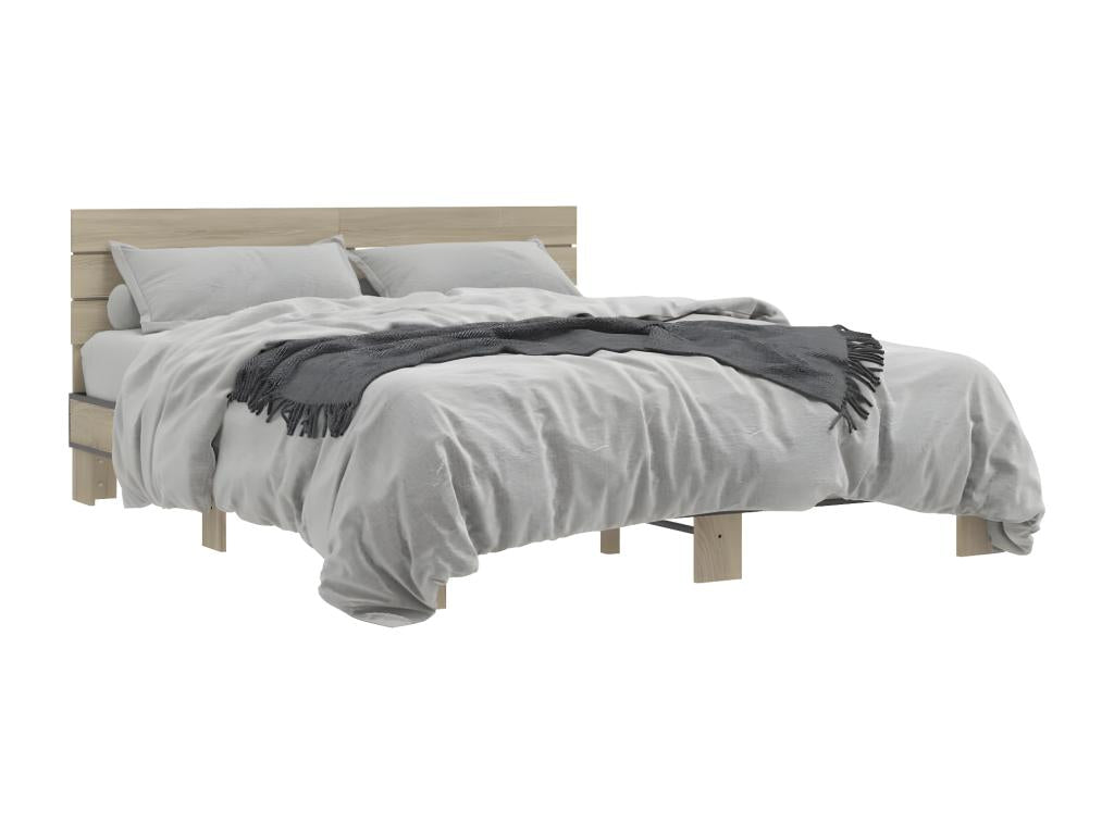 Bed frame without Mattress Oak Luxameub 150x200 cm QEIQ39456