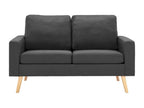 Sofa 2 seats Gray Dark Fabric RZME47216