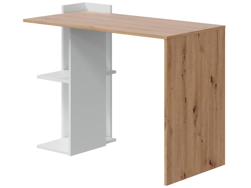 Cosymeub desk 2 niches wood/white 100 cm AMNC76482
