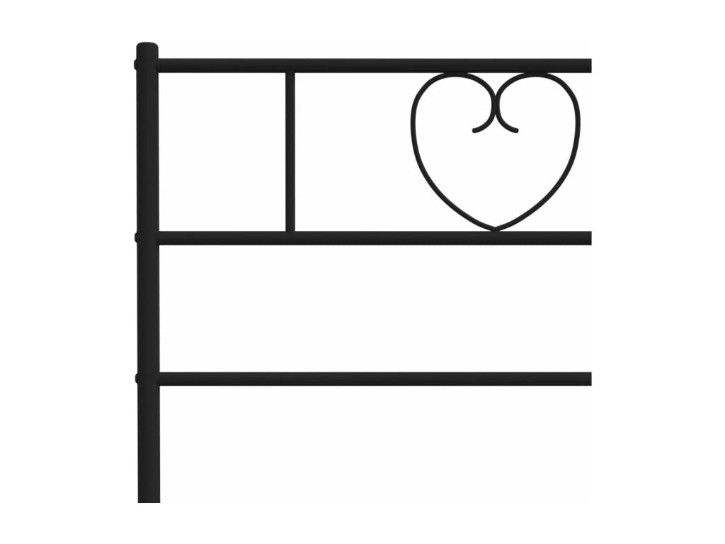 Black metal headboard 193 cm HLVZ08386