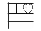 Black metal headboard 193 cm HLVZ08386