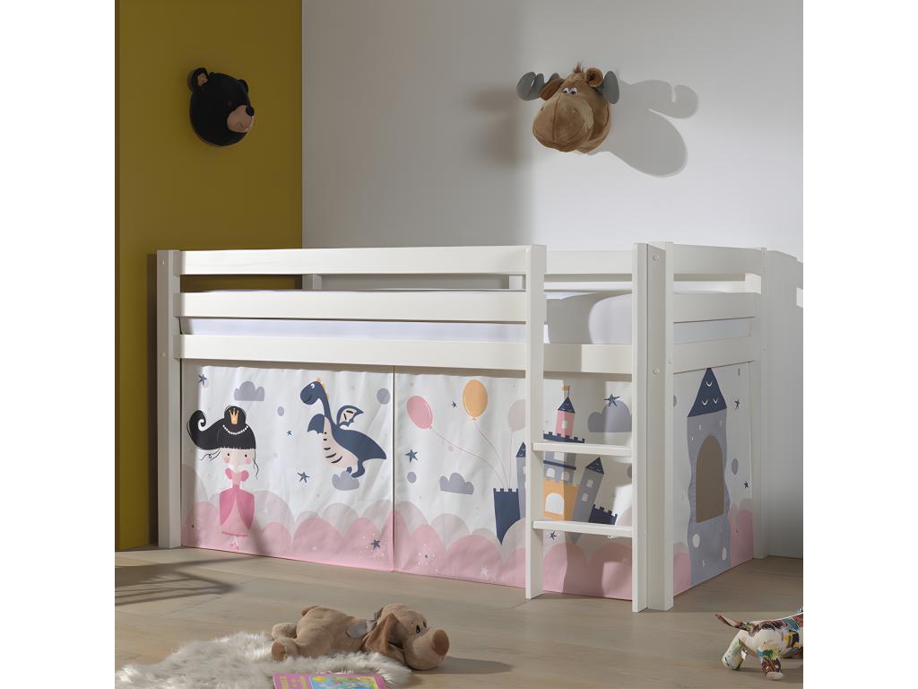 Bed Enfant Surélevé Luxameub Princesse Luxameub White RMDR89273