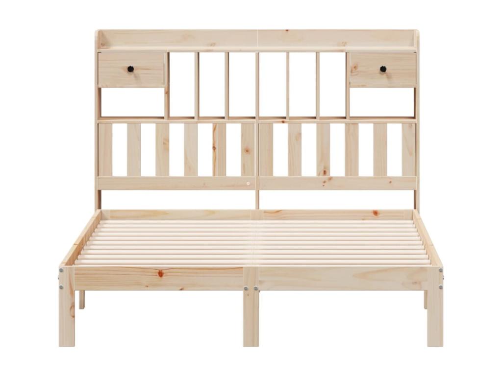 Bed Bookcase without Mattress 160x200 cm bois Solid of Pine XZQJ53922