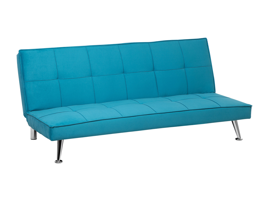 Luxameub Sofa Bed, Azure Blue Fabric, 3-Seater, ECQV50354