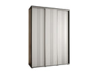 WARDROBE Luxameub 6 DOORS COULISSANTES 235.2/170/45 3 Doors Black/White/Argent GYGY12261