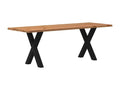 Dining Table Brown Light Mobenze of Oak Solid rectangulaire YLRF17779