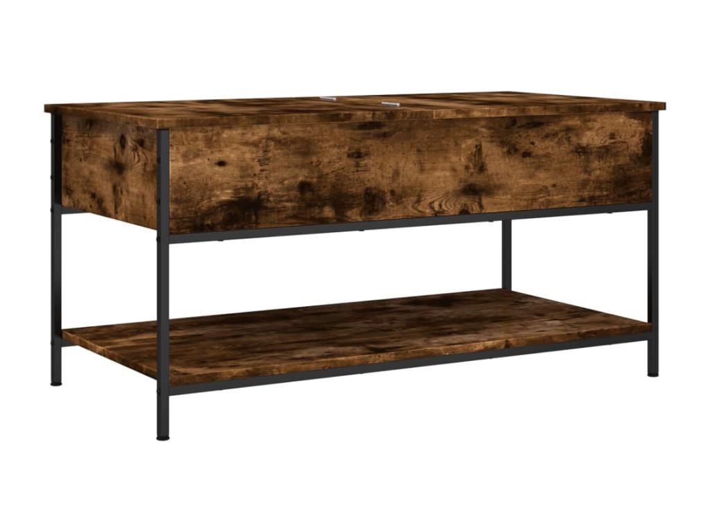 Coffee Table Oak Smoked 100x50x50 Mobenze d'ingénierie and Metal CZPB38044